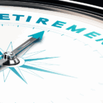 Image of compass with the word "Retirement"