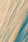 Wavy water surface with gradient colors from light beige at the top to deep blue at the bottom, creating a serene effect.