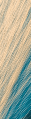 Wavy water surface with gradient colors from light beige at the top to deep blue at the bottom, creating a serene effect.